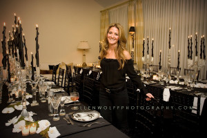 Suzanne at her Birthday Dinner dining room